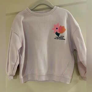 Zara Light Purple Floral Sweater